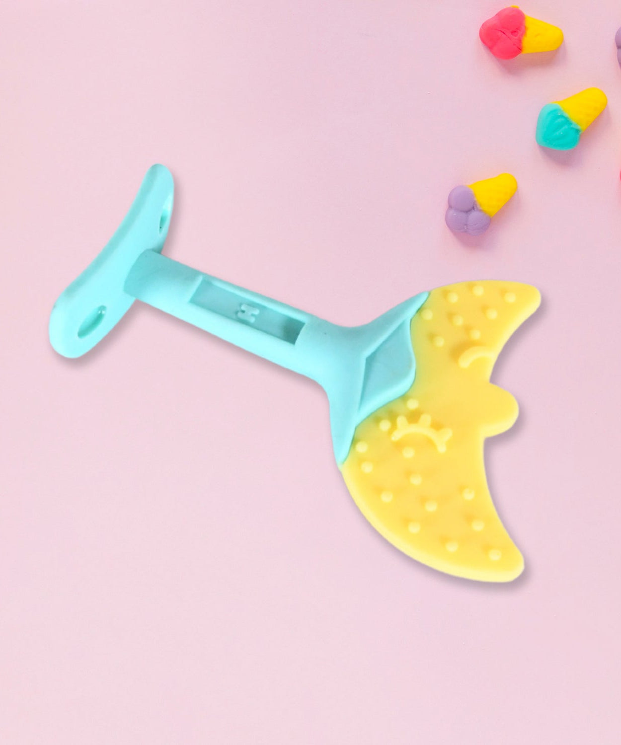 Baby Silicone Teether, Fruit Teether for Toddlers,100% Food Grade Silicone Teether, Non-Toxic & Latex Free Suitable for Kids Above 3 Months Sunflower, Moon Shape(1 Pc)