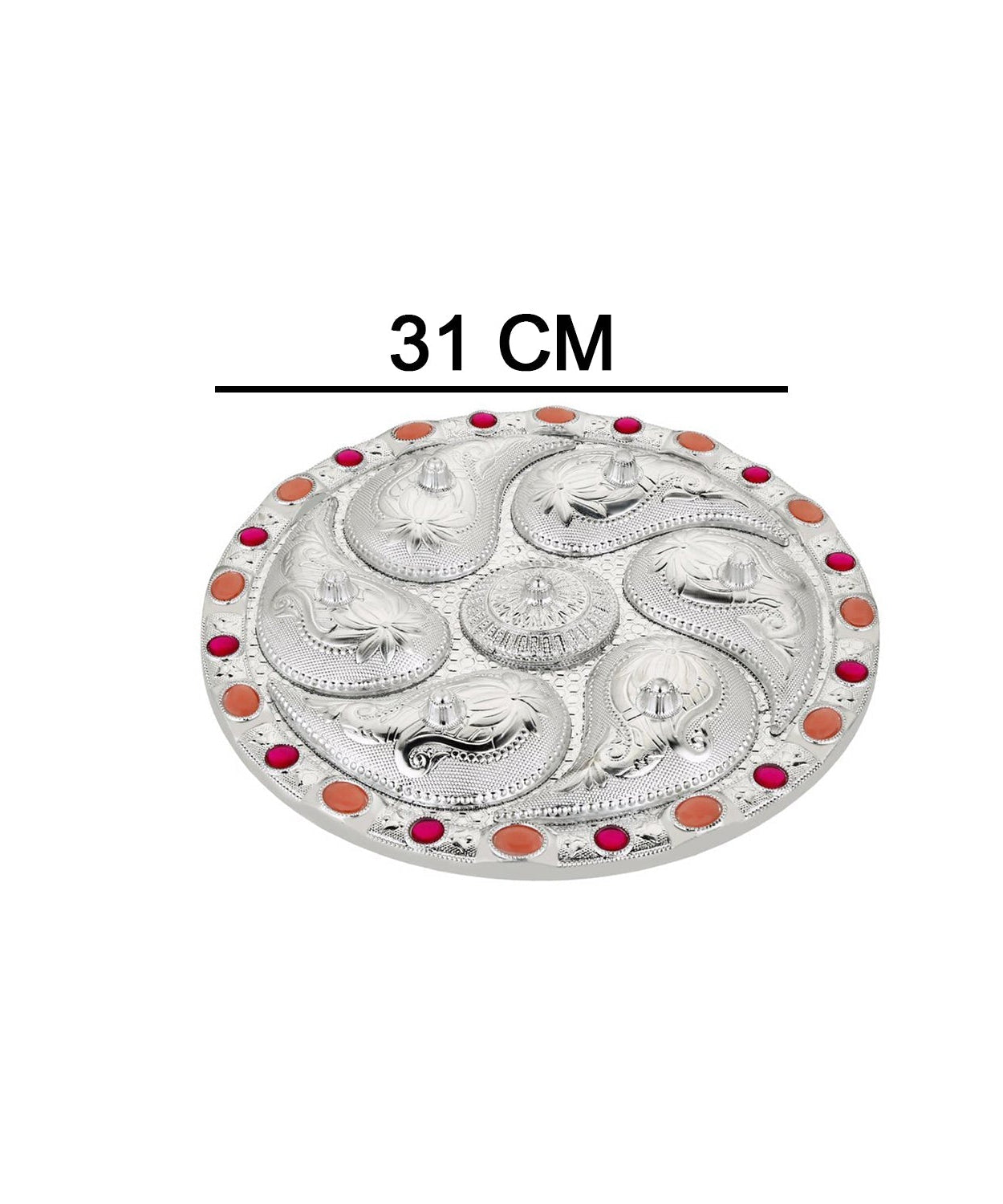 Seven-section rotating tray for organizing dry fruits and chocolates