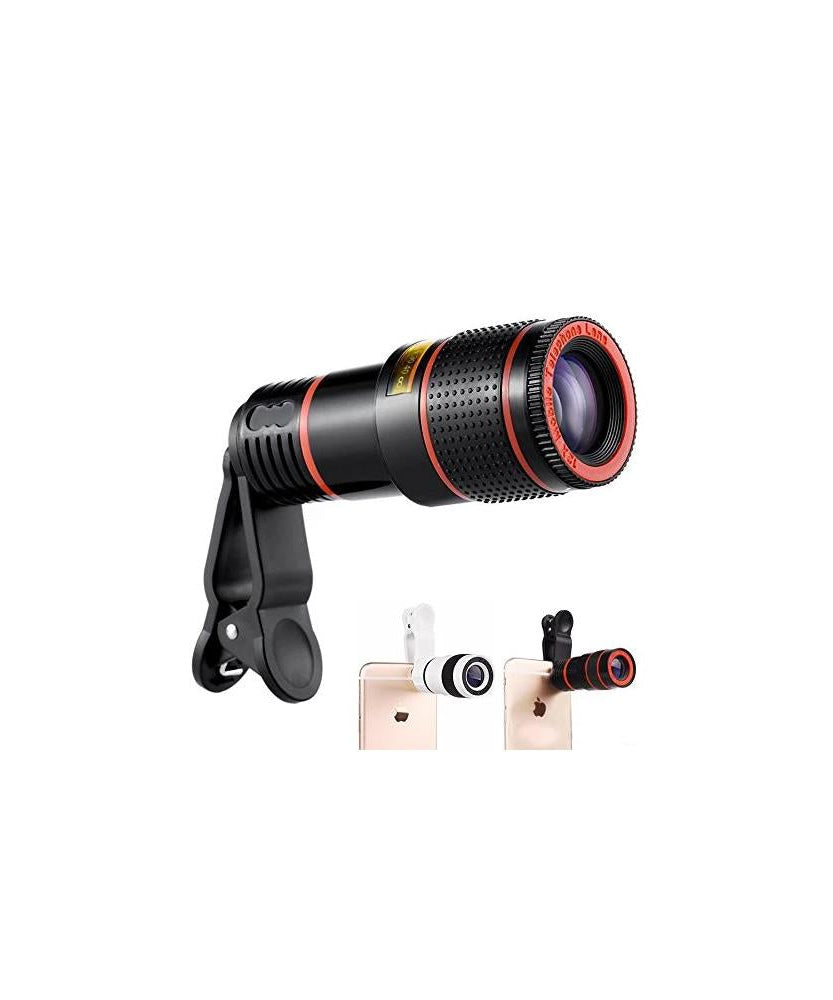 Telescope lens for smartphone with clip-on feature.