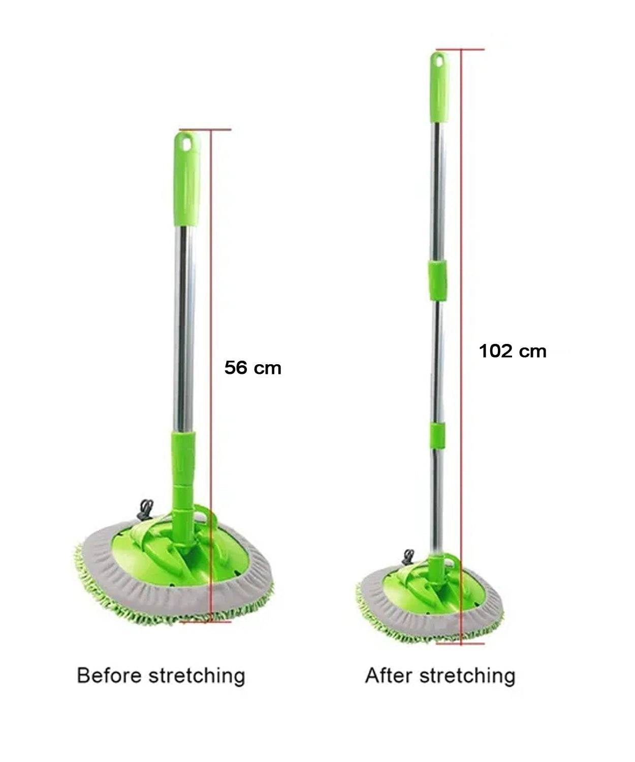 Extendable microfiber duster for flexible cleaning
