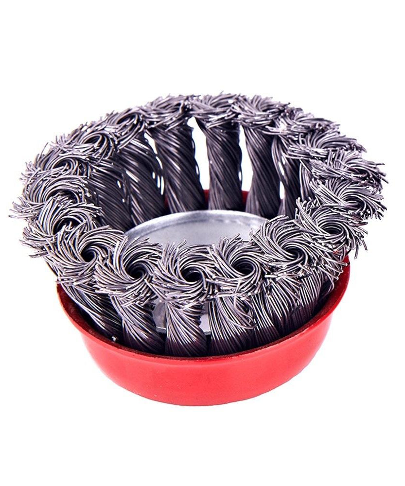 High-performance black wire brush for cleaning.