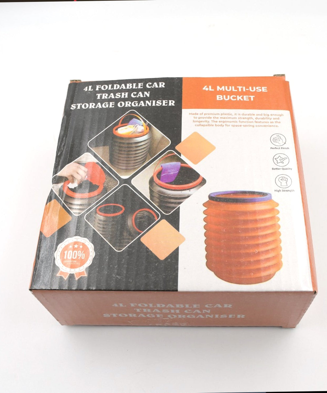 Foldable Storage Bucket , Water Container & Dustbin Multiuse Bucket For Home , Car & Kitchen Use Bucket