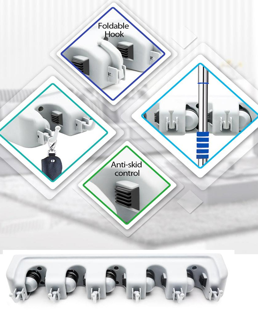 5-layer organizer for cleaning tools.
