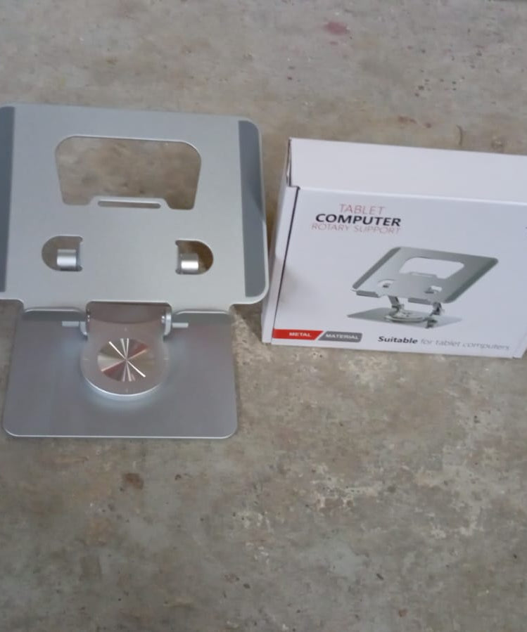 Aluminum Alloy 360°Rotating Bracket, Adjustable Tablet Stand, Portable Foldable Ergonomic Tablet Support