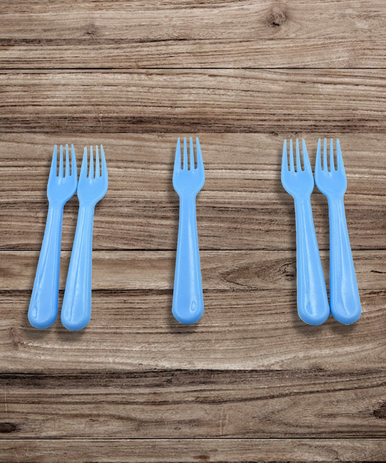 Heavyweight plastic forks, 5 pieces, reusable for kitchen and travel.