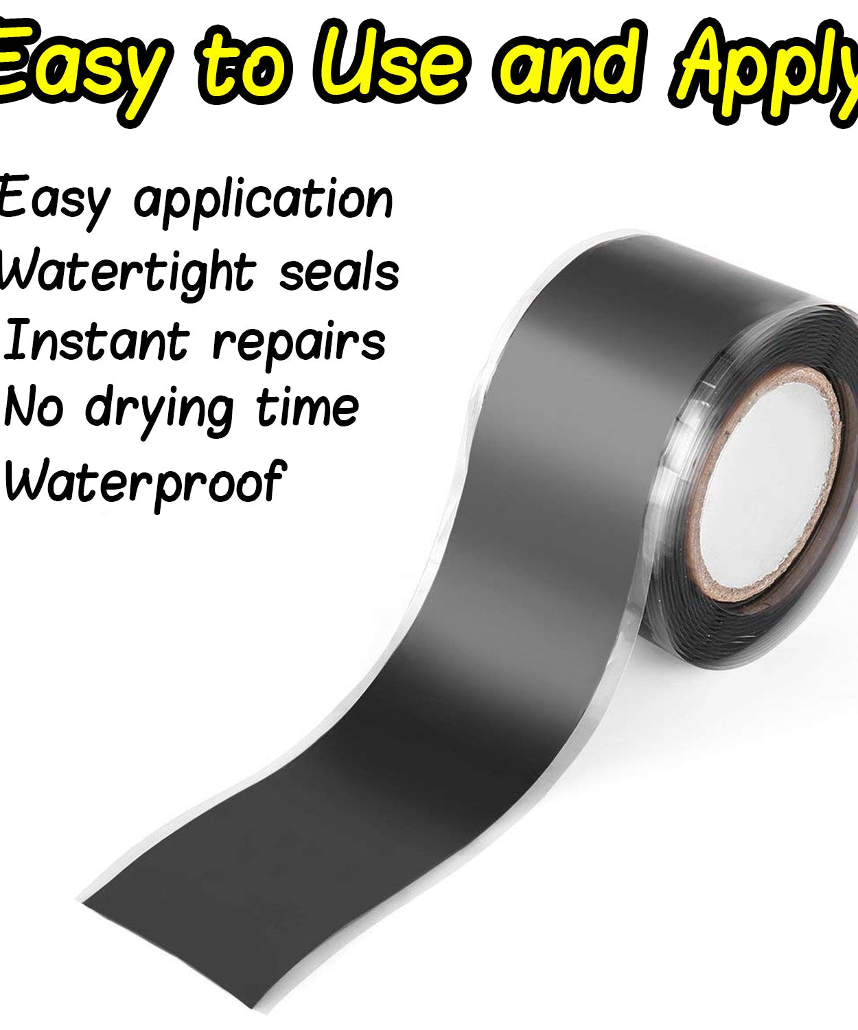Easy-to-use waterproof tape for emergency fixes.