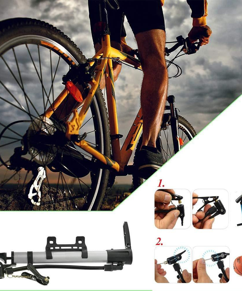 Aluminum Mini Bicycle Air Pump (Multicolor)