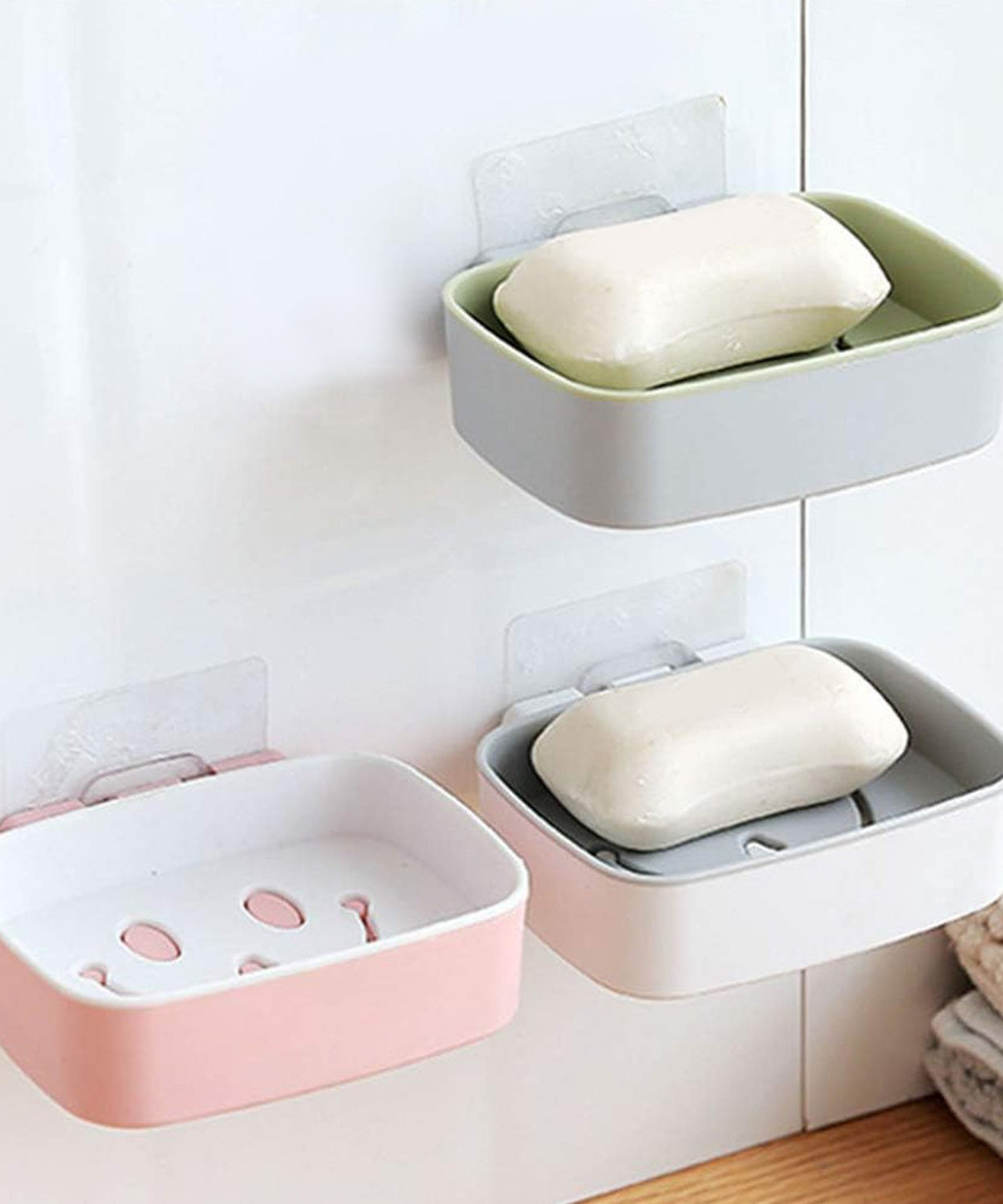 Soap Dish with Drain Soap Holder, Soap Saver Easy Cleaning, Soap Tray for Shower Bathroom Kitchen ,Sabudani (1 Pc)