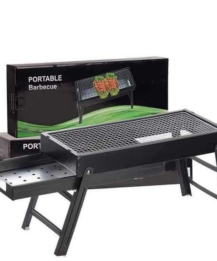 Portable BBQ grill set for outdoor and home use.