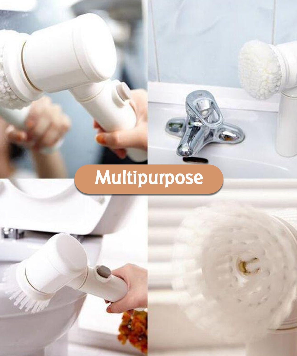 5in1 Home Kitchen Electric Cleaning Brush, Electric Spin Scrubber