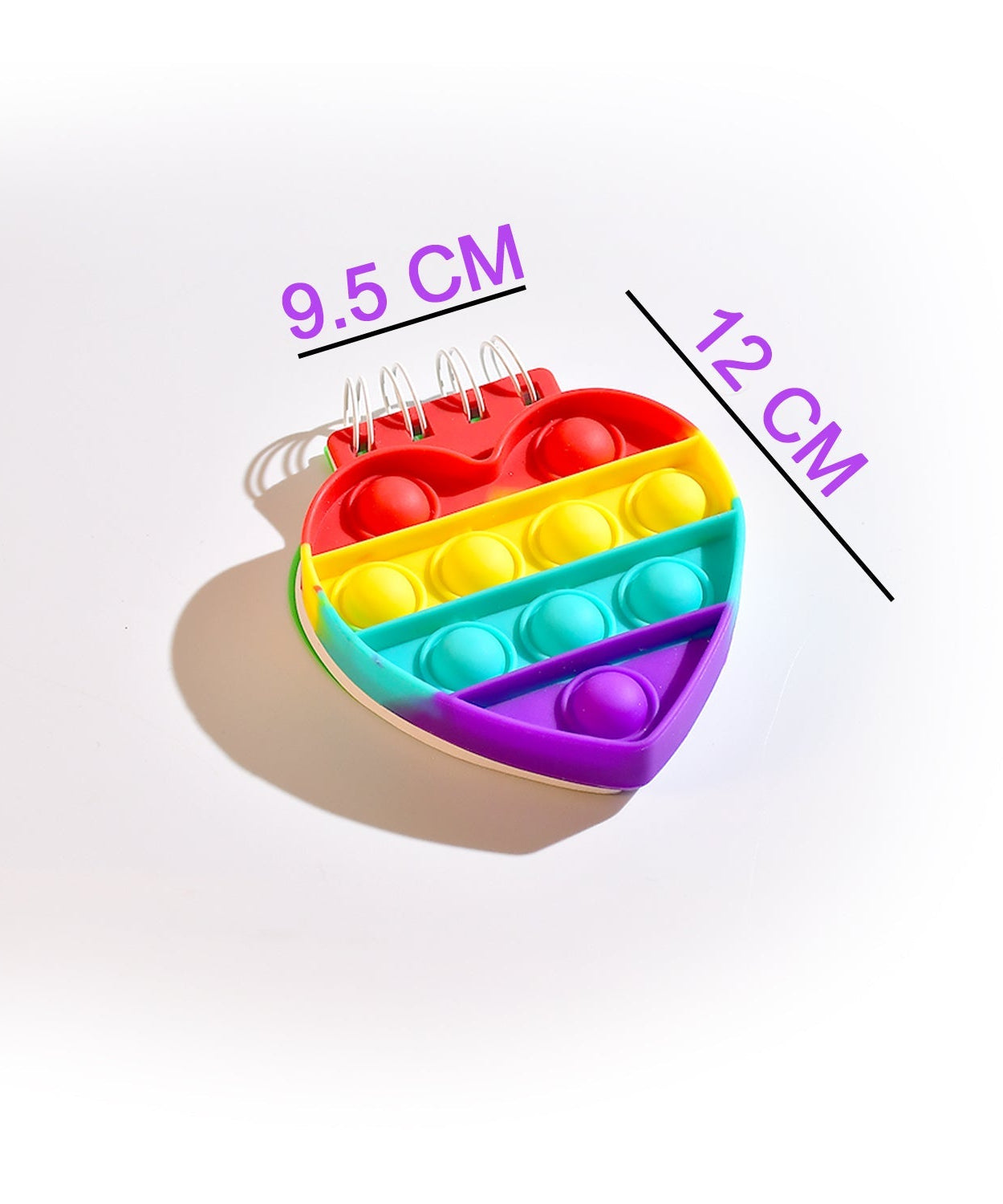 Fidget notebook with heart pattern