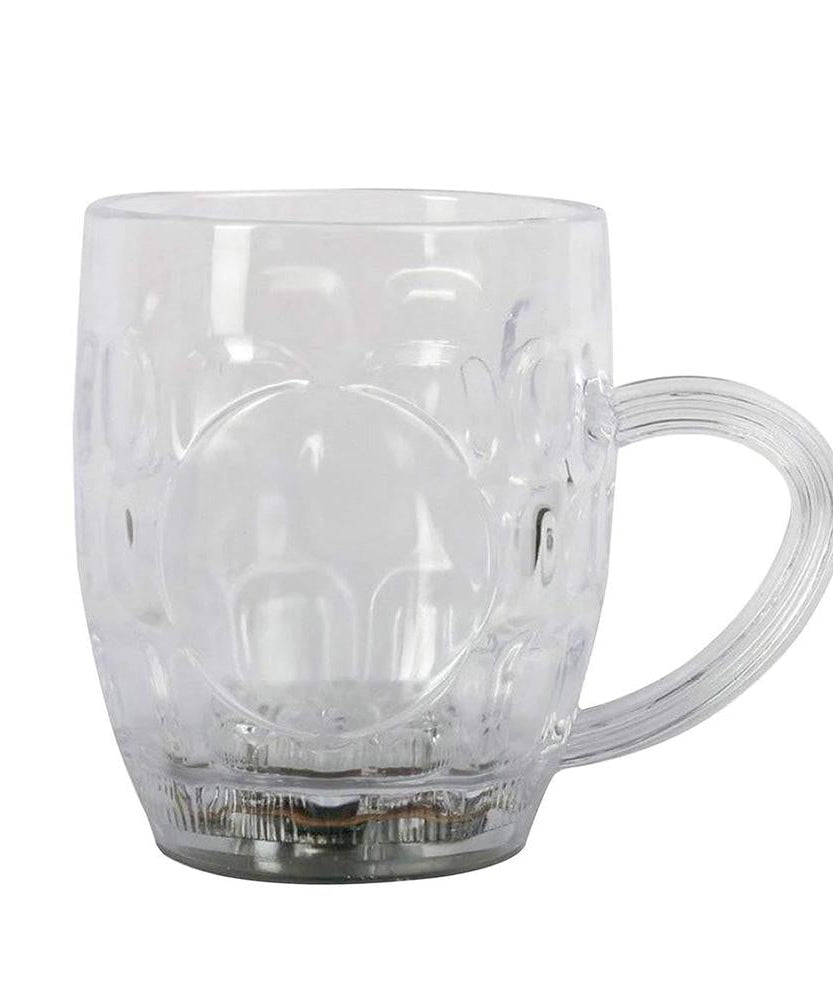 Rainbow LED glass cup with changing colors.