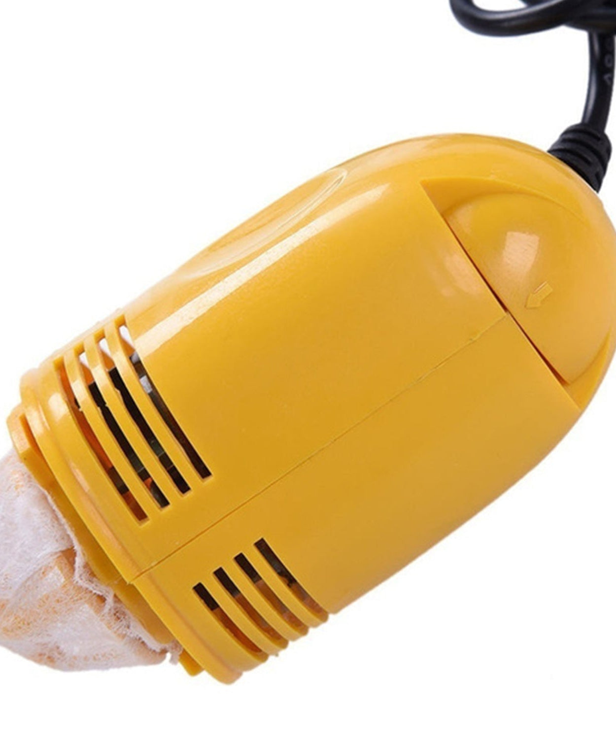 Handy mini vacuum cleaner for quick dust removal from electronic devices.