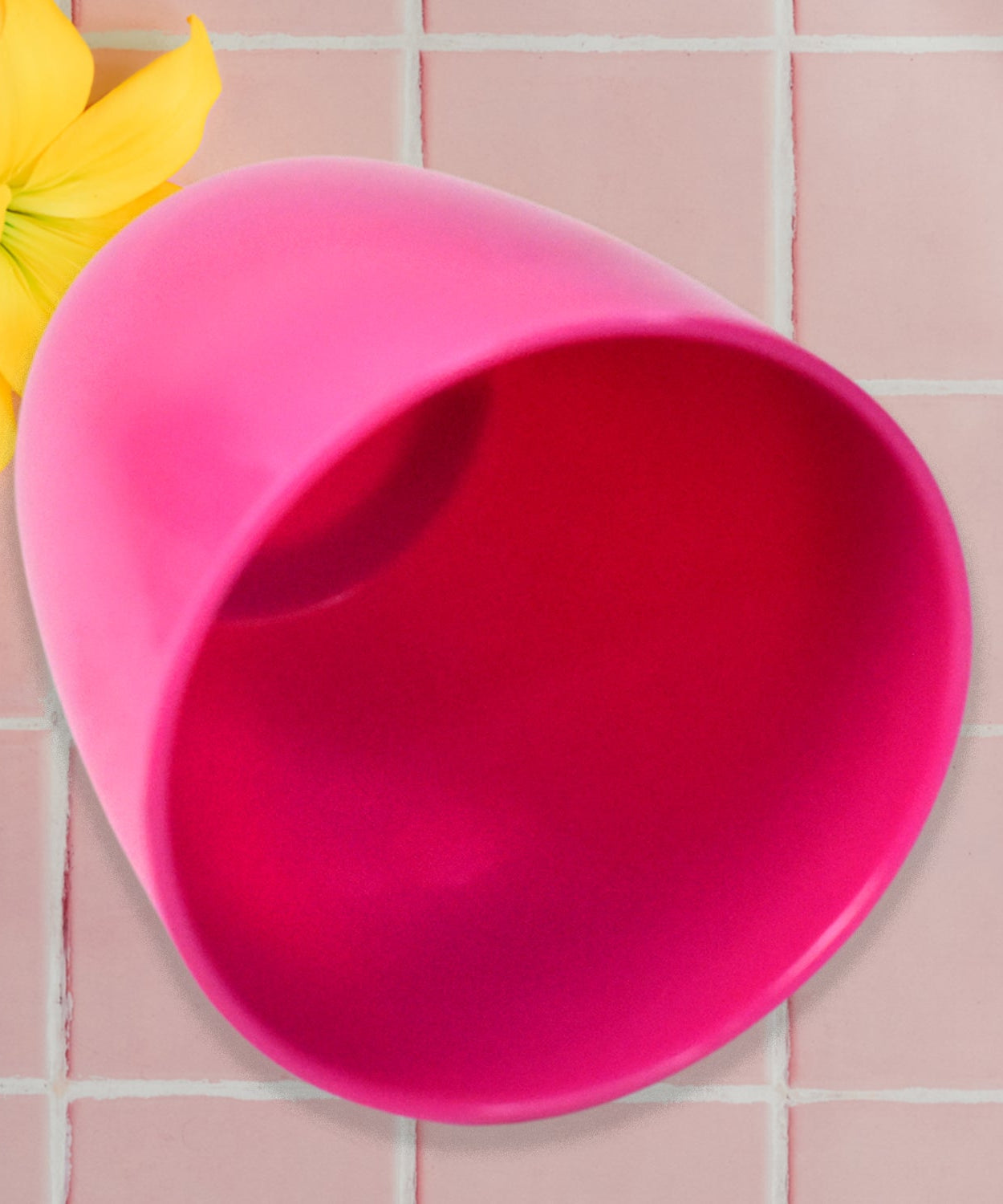 Plastic Flower Valencia (Pot) Home and Outdoor (1 Pc/Mix Colour)