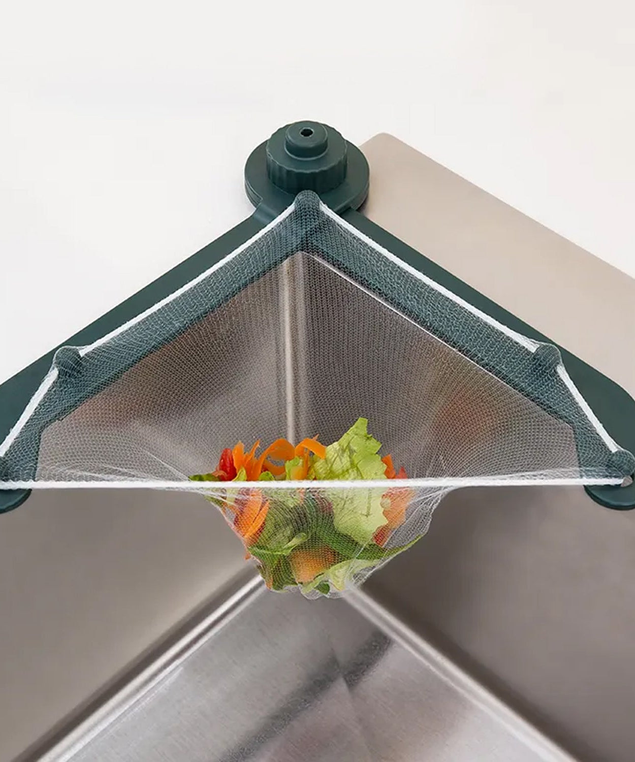 Kitchen sink basket for practical use, filters food and paper
