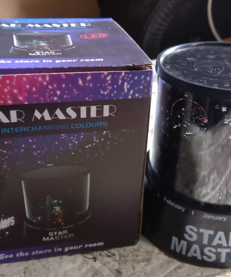 LED Projector Night Light Amazing Lamp, 3 Battery operated lamps, Rotation With the music Function, Master for Kids Bedroom Home Decoration Night Romantic Gift (Battery Not Included / 1 pc)