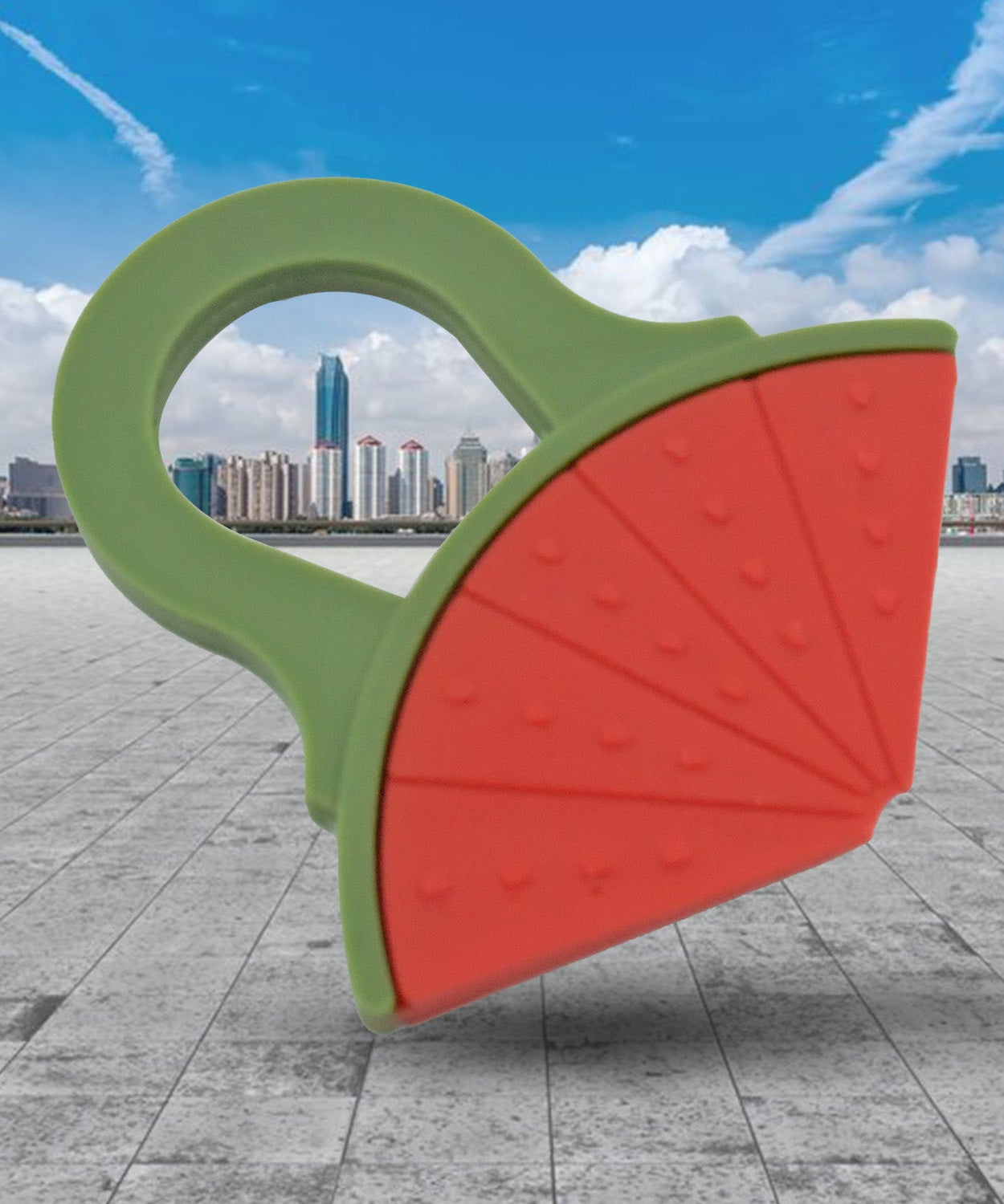 Non-toxic silicone teether for baby teething relief