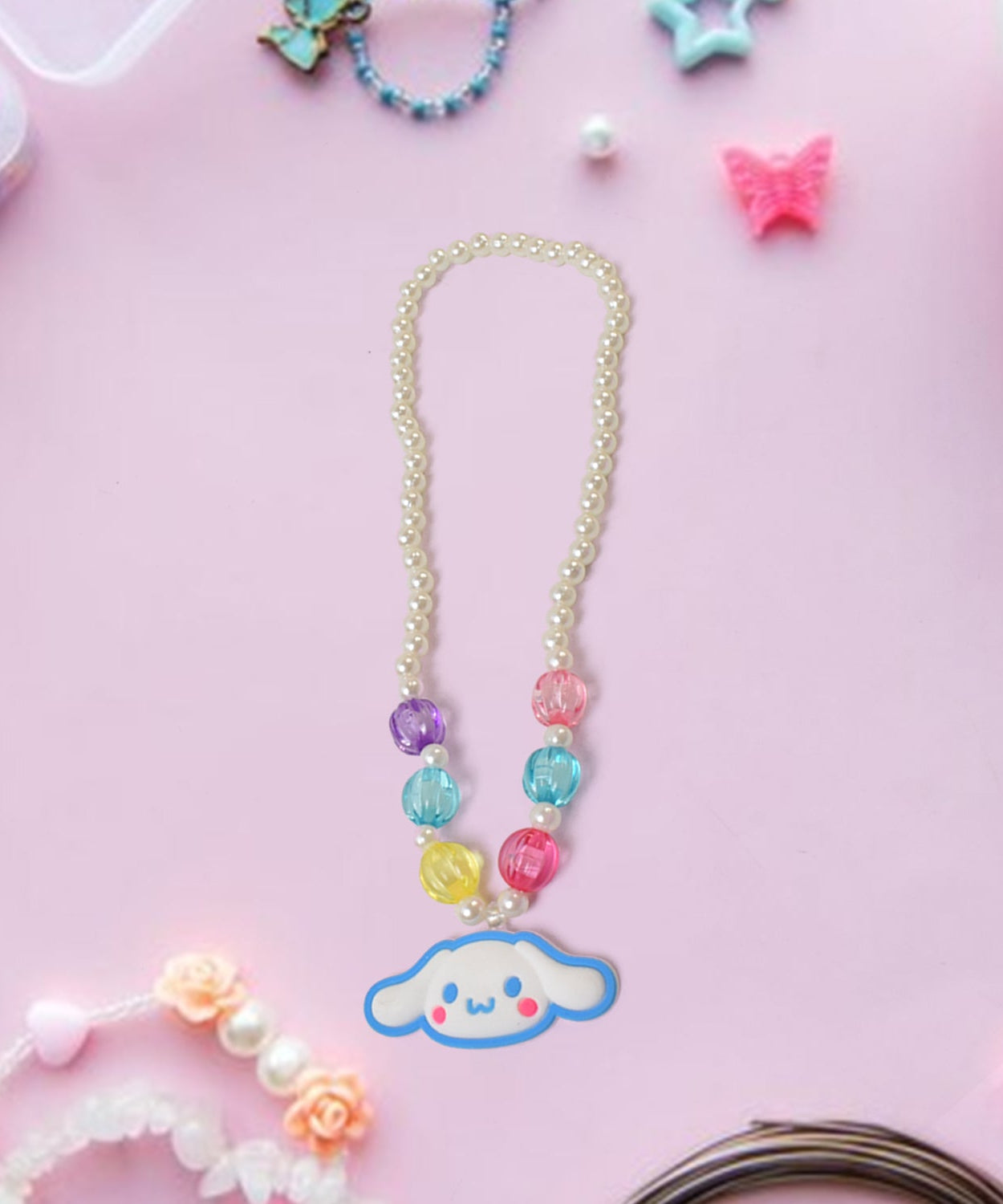 Self Adhesive Stickers Mix Design Kids Beaded Necklace (1 Set)