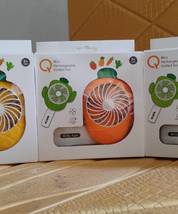 Rechargeable Handheld Mini Fan (Battery Not Included / Mix Colour)