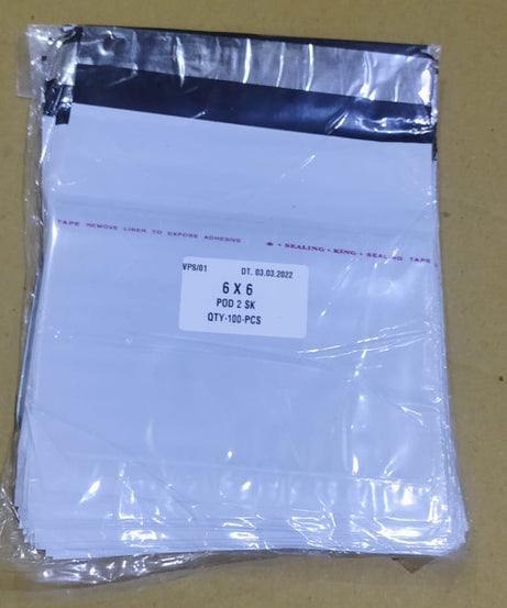 Detailed view of the courier bag's seal and design, emphasizing its tamper-proof functionality