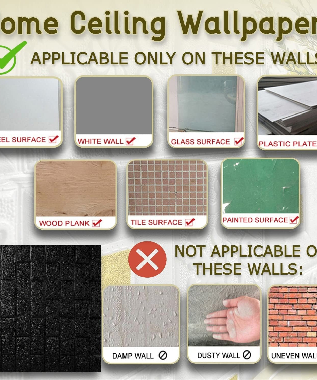 Foam sticker panels for doors