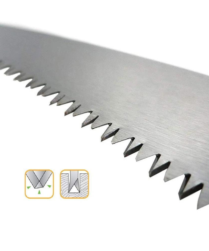 Sturdy folding saw for outdoor use.