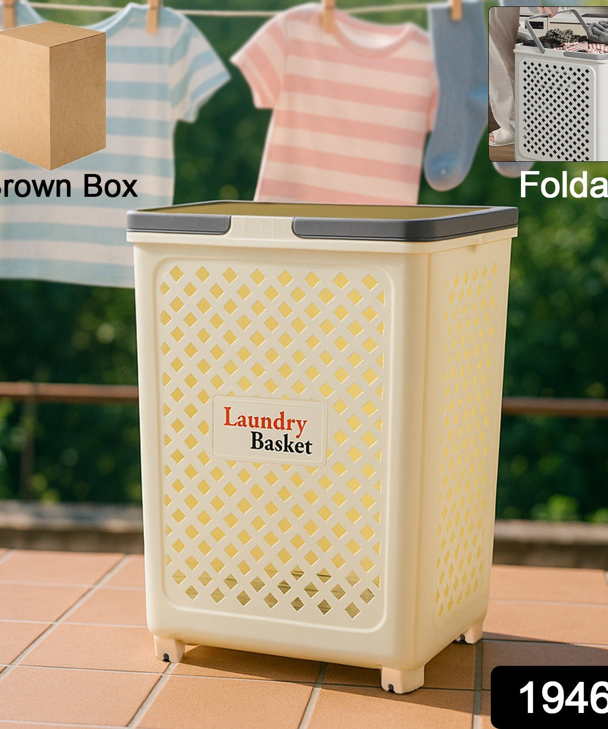Large Foldable Laundry Basket with Wheels