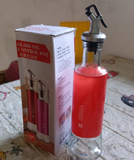 Olive Oil Dispenser – Leakproof Glass Bottle with Non-Drip Spout for Kitchen & Cooking (300 ML)