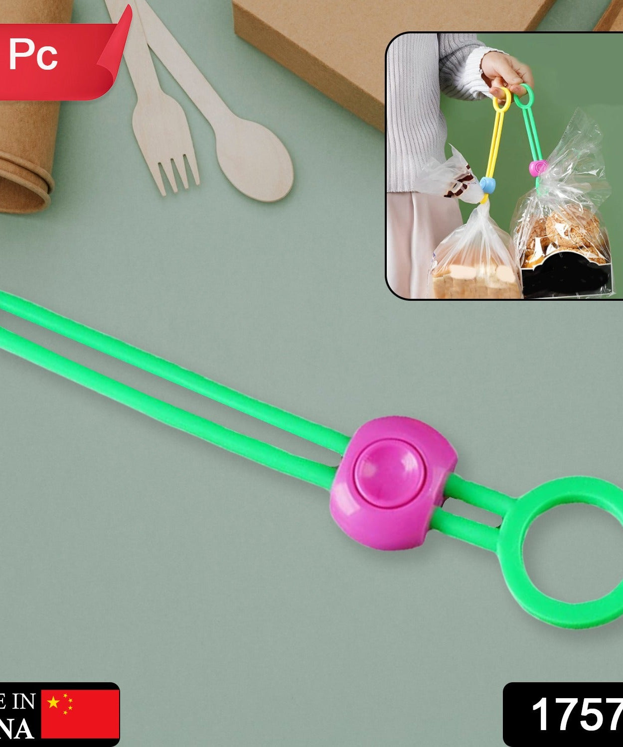 Food Bag Sealing Clips - Multi-Purpose Reusable Organizers for Kitchen & Home (1pc)