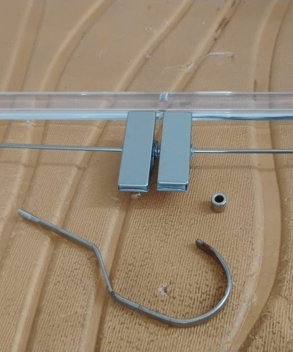 Heavy-Duty Transparent Acrylic Hanger With Adjustable Clips