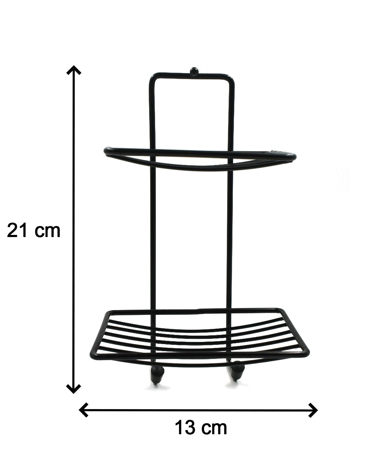 Compact 2-layer SS soap holder, perfect for bathroom organization.