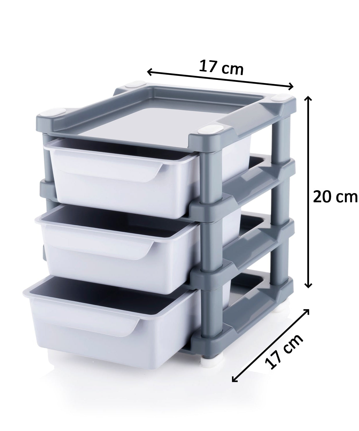 Practical 3 layer drawer organizer for efficient storage of cosmetics and accessories