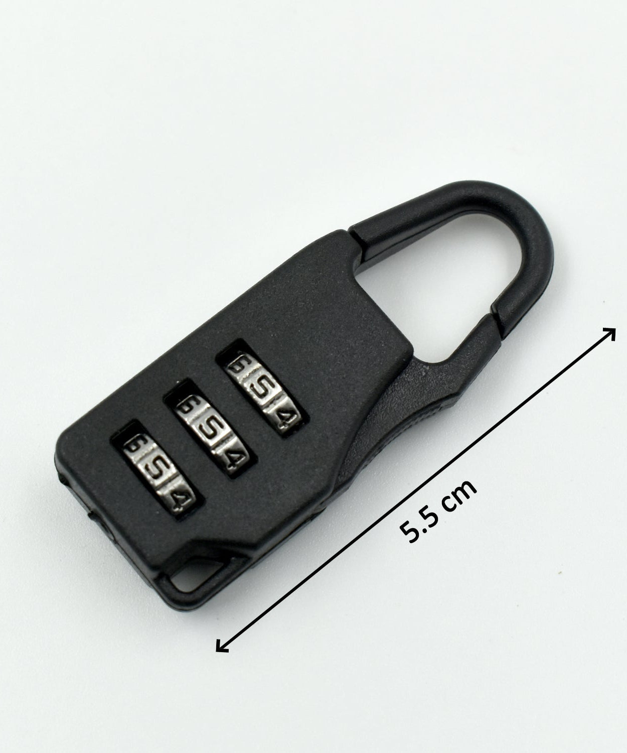 Travel lock with a 3 digit combination for added protection of luggage items