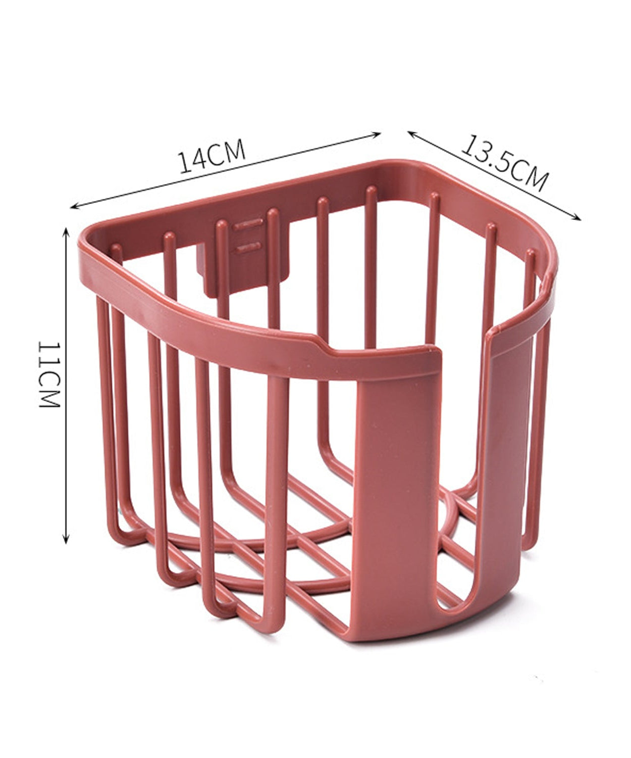 Close-up view of toilet paper holder with sleek design.