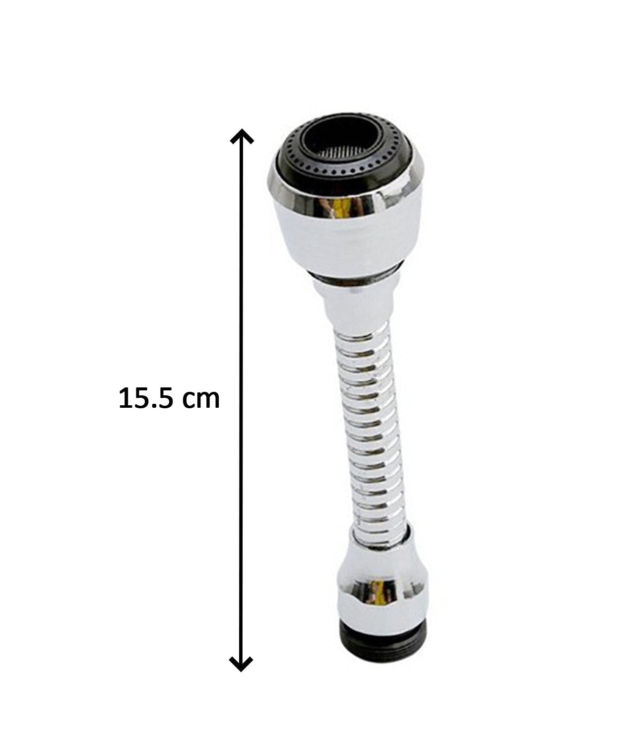 Adjustable sprinkler and sprayer head, highlighting its flexibility and ease of use.