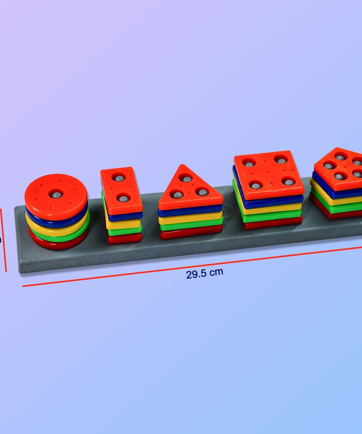 Geometric column blocks with five angles for early learning and play