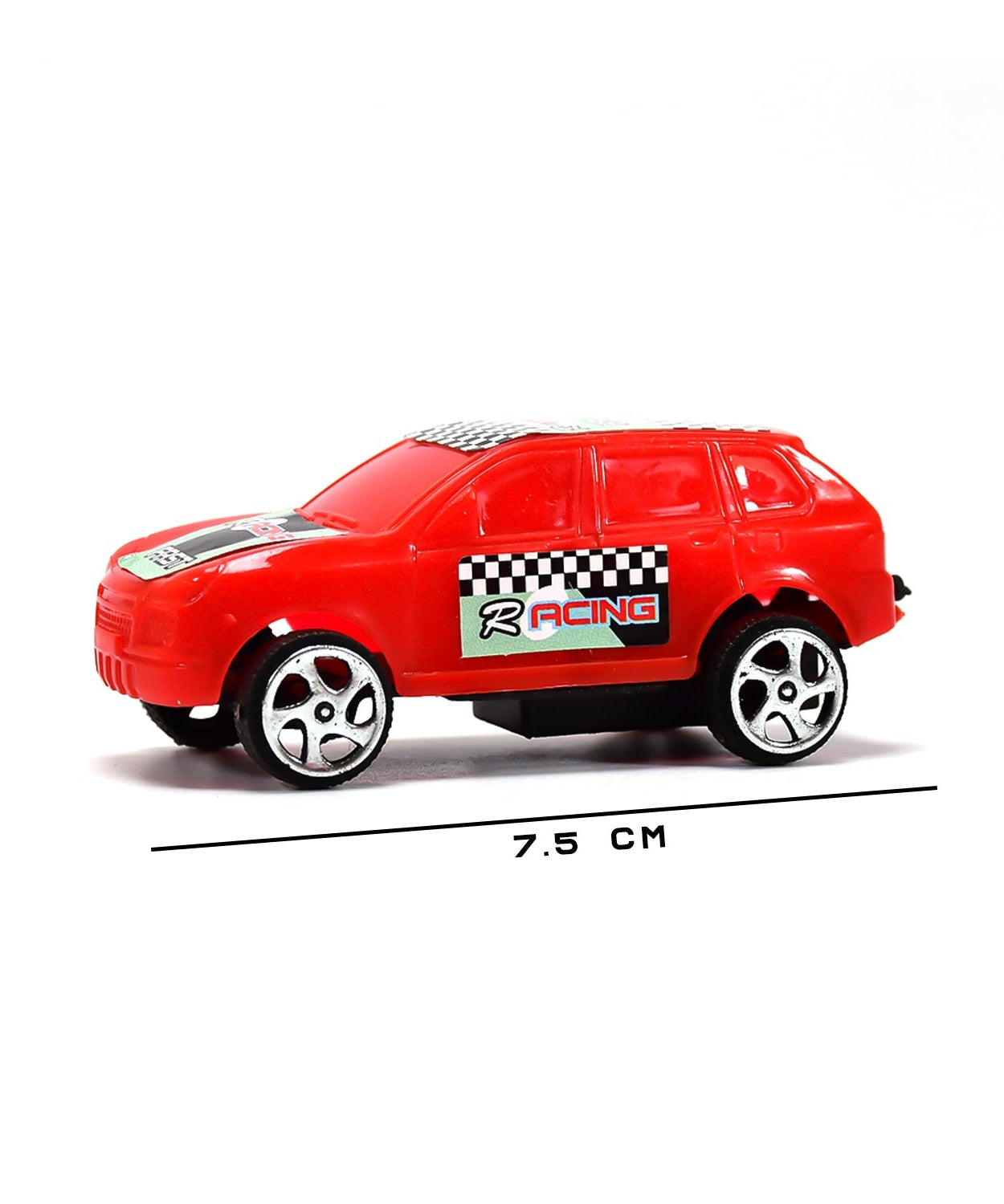 Pull push car toy set with multicolor designs