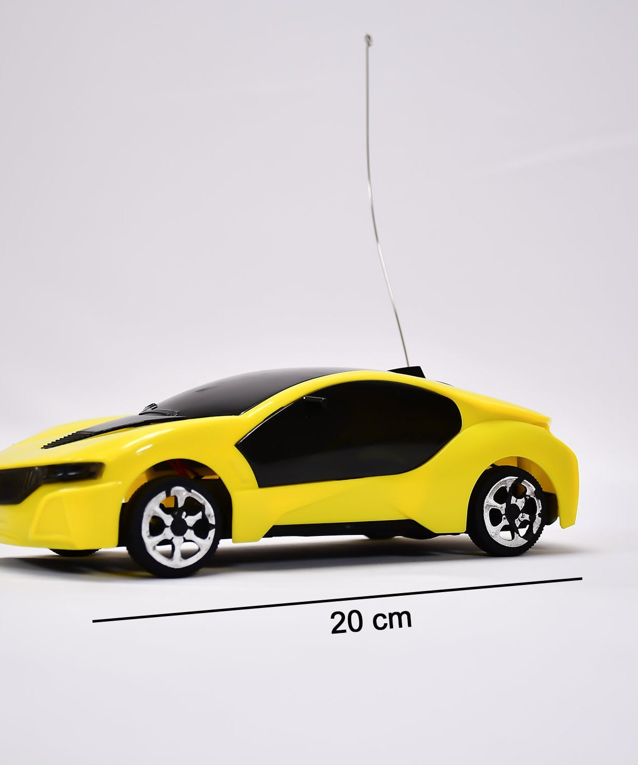 Kids' remote control car with sleek design.