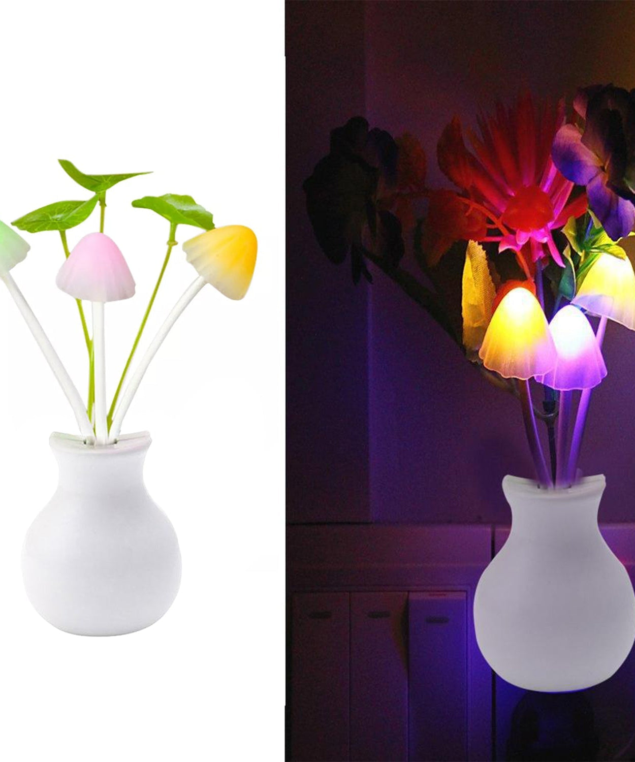 LED sensor lamp in mushroom shape.