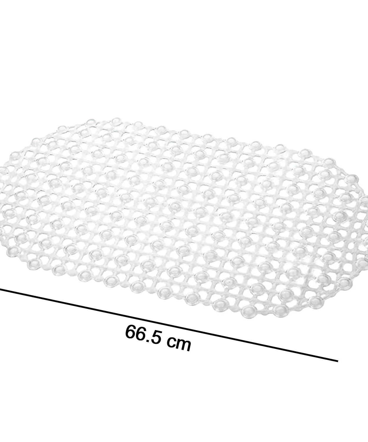 Machine washable PVC bath mat with antibacterial properties, nonslip for safety.