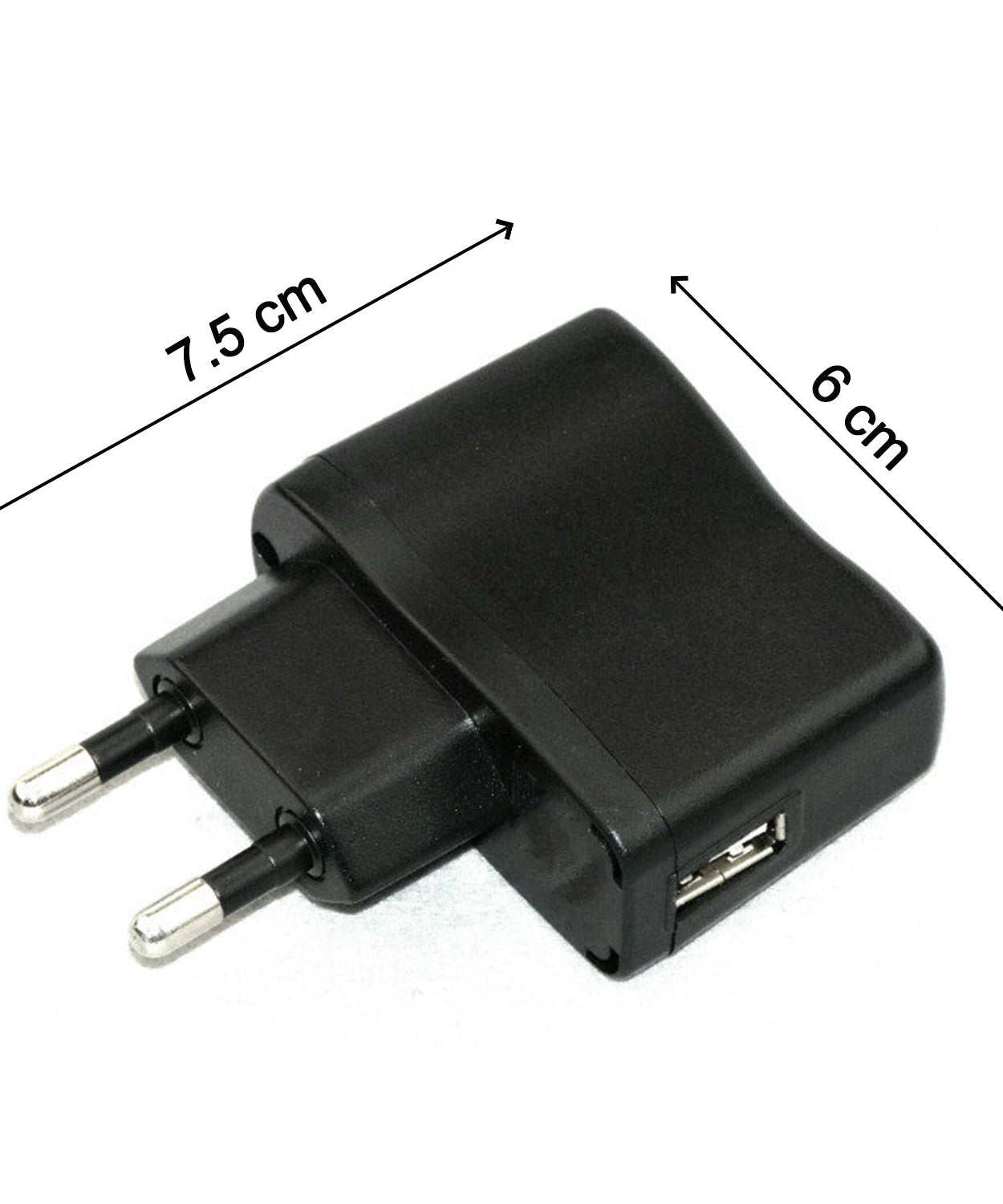 Multi-port USB wall charger compatible with iPhone, Android, and other smartphones