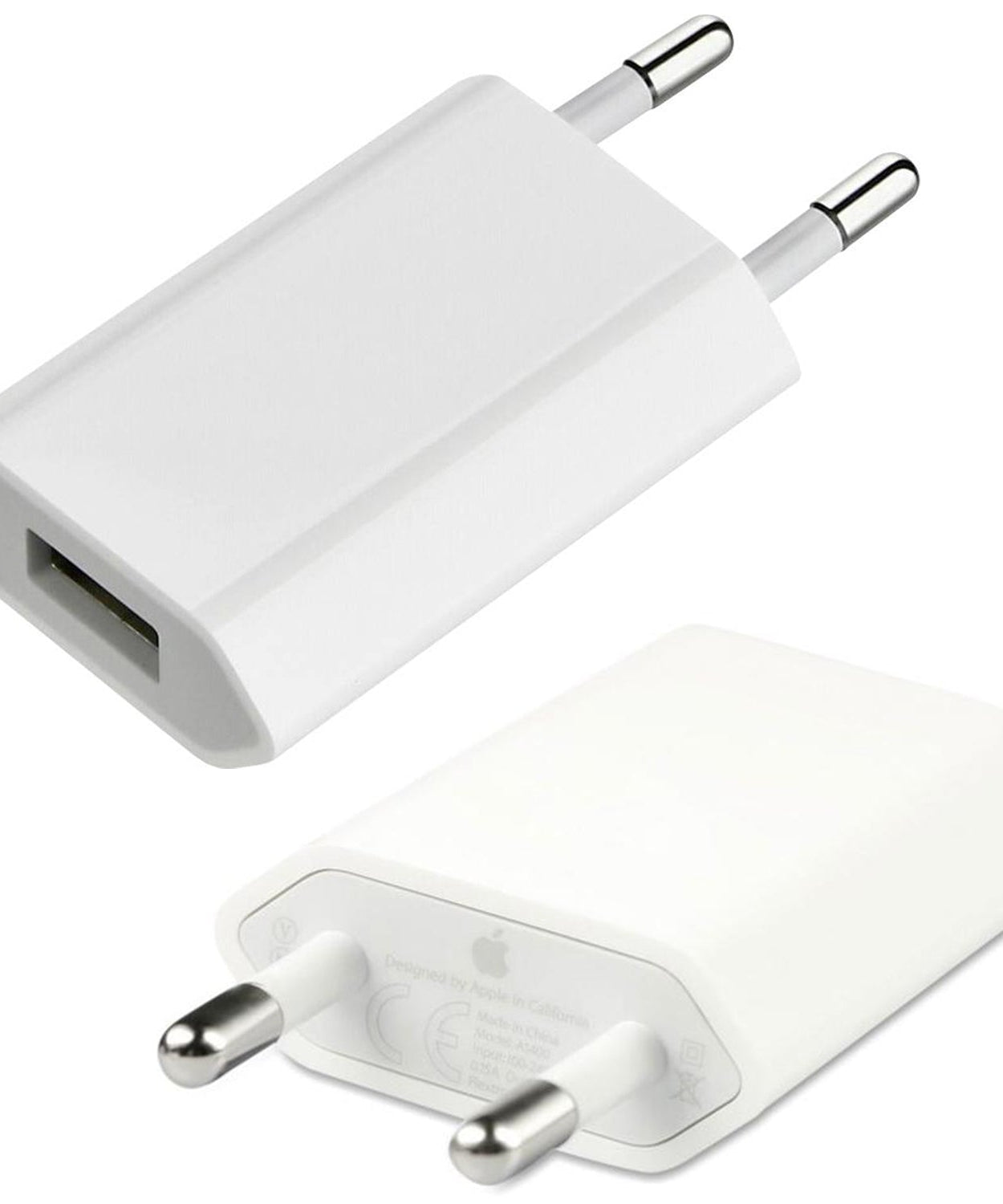 USB wall charger adaptor showcasing its ports and compact size for universal smartphone charging