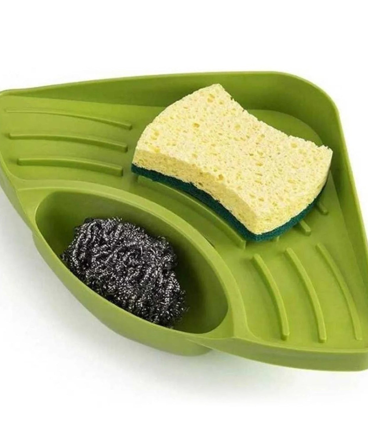 Triangular sink strainer basket for efficient corner draining.