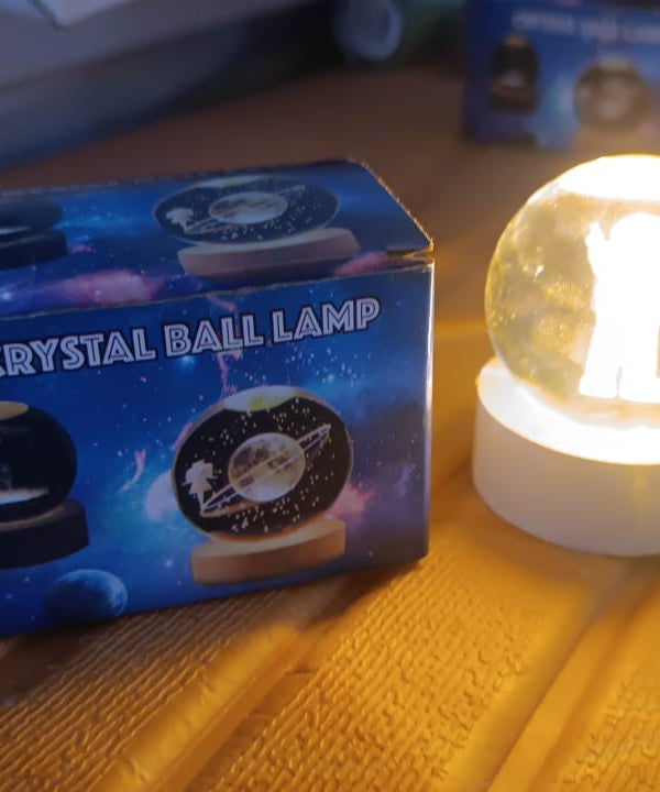 Moon 3D Crystal Ball Lamps with Base For Bedroom 3D Lamps (1 Pc)