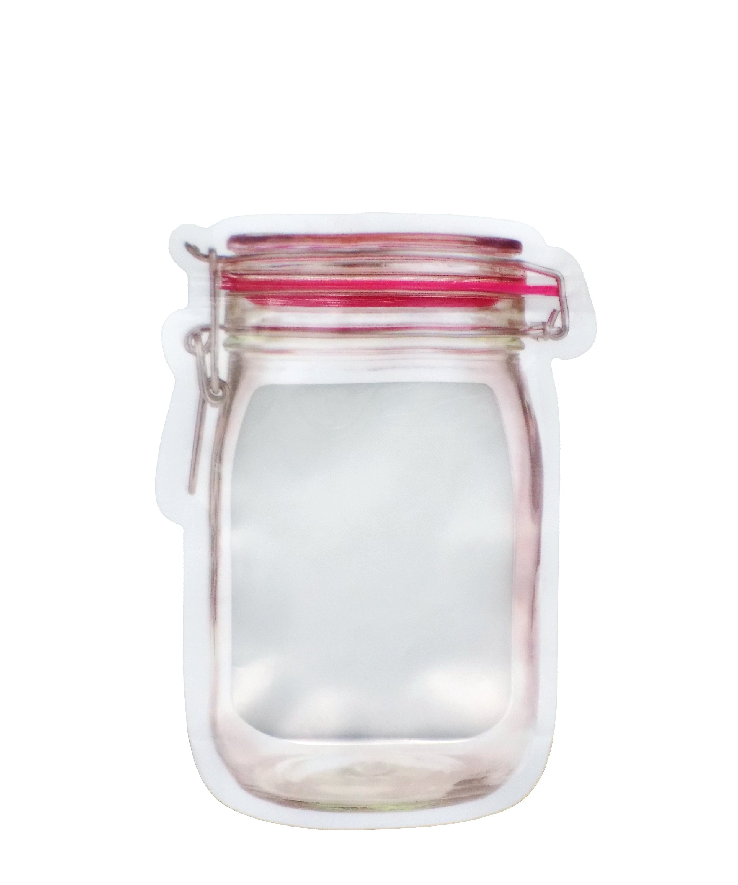 500ml plastic mason jar with airtight seal and zipper for food storage.