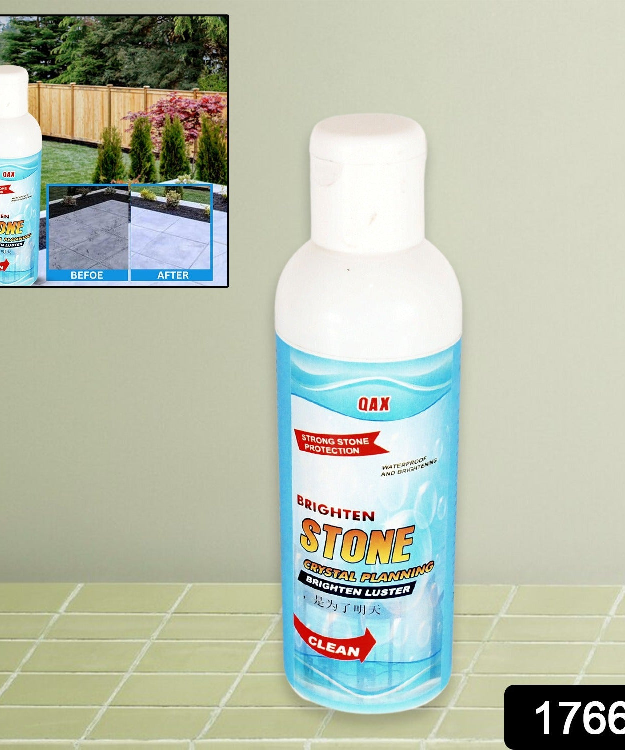 Stone Stain Remover Cleaner, Stone Crystal Plating Agent, Marble Stone Cleaner Polishes, Crystal Plating for Kitchen, Patio, Backyard Marble Cleaner and Polish (75 ML Approx / 1 pc)