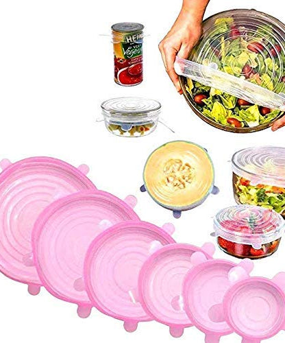 Silicone stretchable lids for various containers