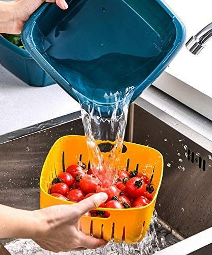 Durable collapsible colander and drainer for kitchen