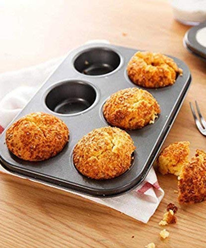 Versatile non-stick cupcake baking tray for home use.