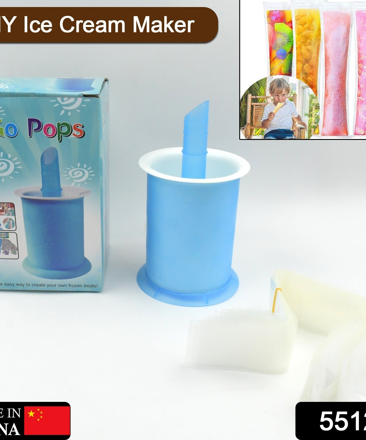 DIY Manual Popsicle Maker – Reusable Ice Cream Mold (Approx 20 Pcs Packing Bag)